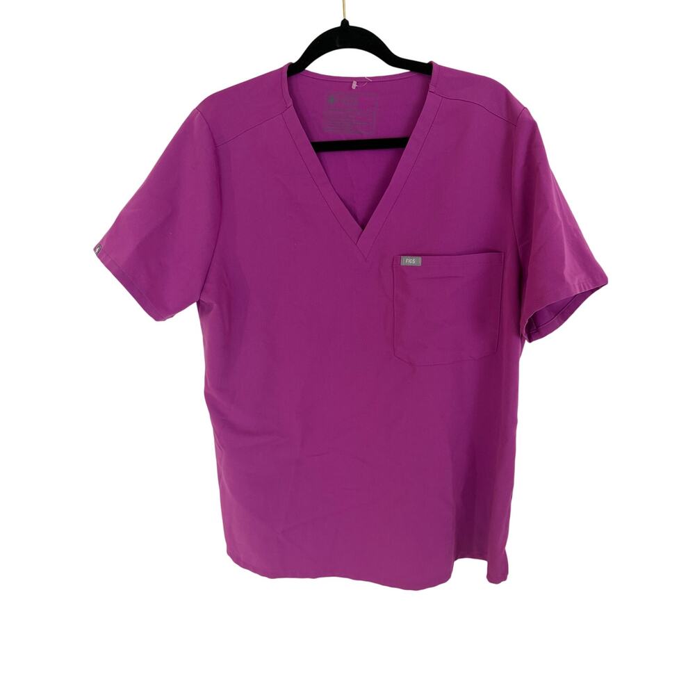 Figs Catarina scrub top Bright Fuscia size XL